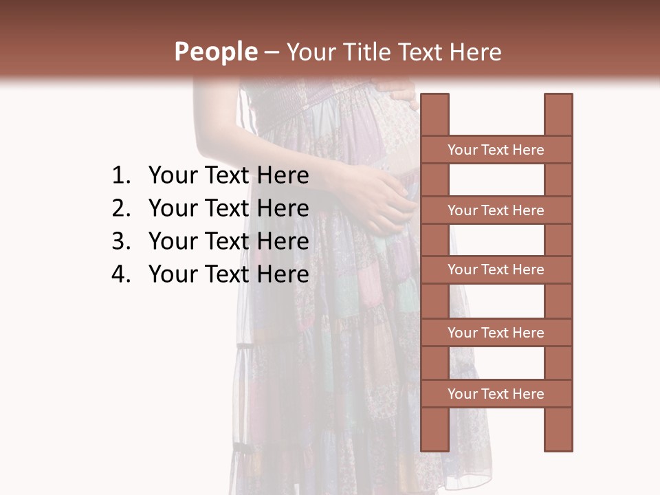 Waiting Pregnancy Girl PowerPoint Template