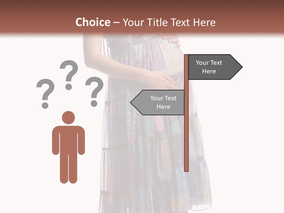 Waiting Pregnancy Girl PowerPoint Template