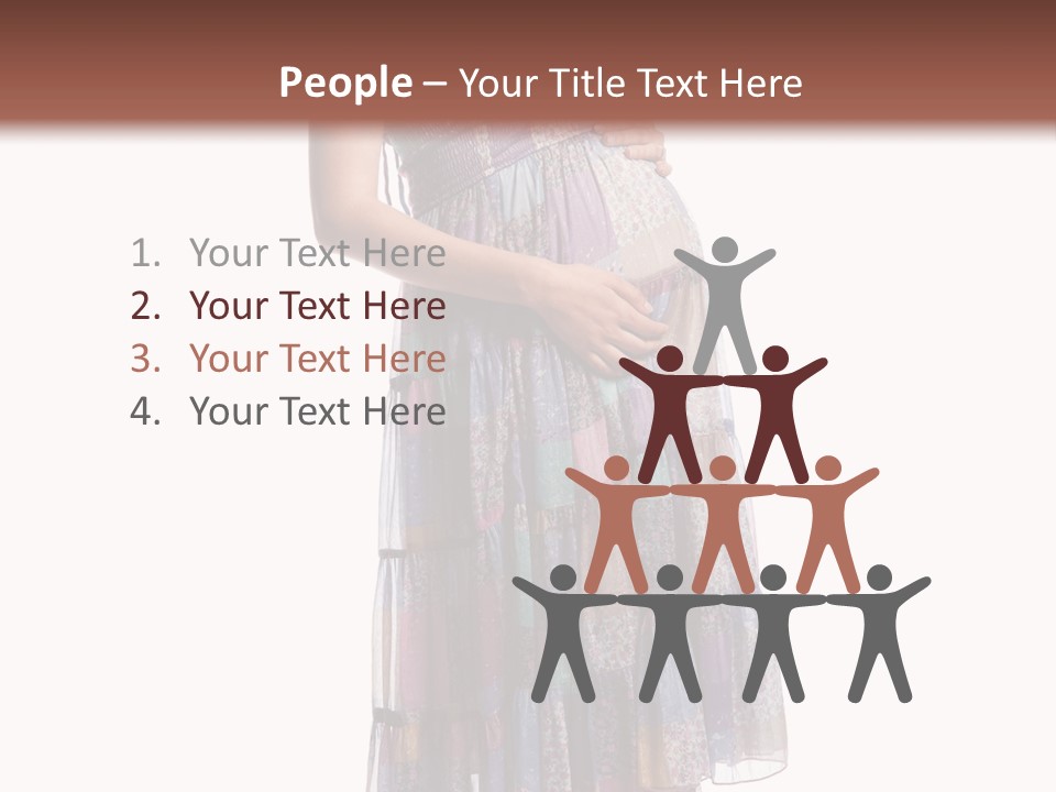 Waiting Pregnancy Girl PowerPoint Template