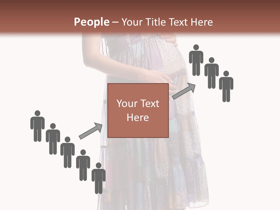 Waiting Pregnancy Girl PowerPoint Template