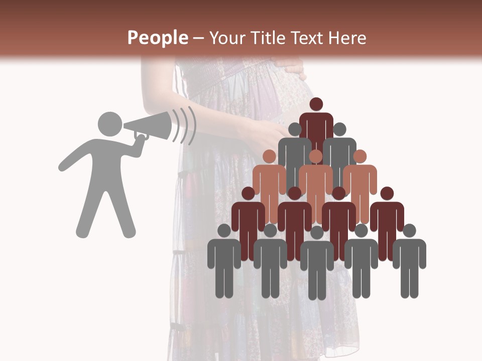 Waiting Pregnancy Girl PowerPoint Template