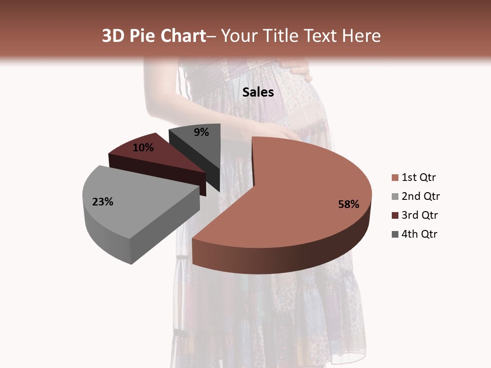 Waiting Pregnancy Girl PowerPoint Template