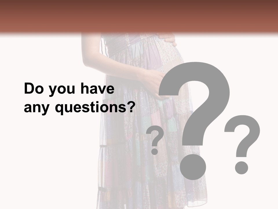 Waiting Pregnancy Girl PowerPoint Template