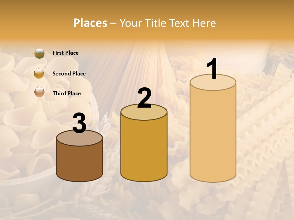 A Bunch Of Different Types Of Pasta On A Table PowerPoint Template