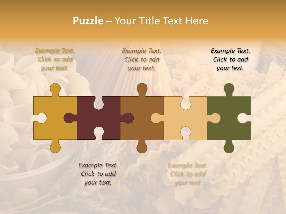 A Bunch Of Different Types Of Pasta On A Table PowerPoint Template