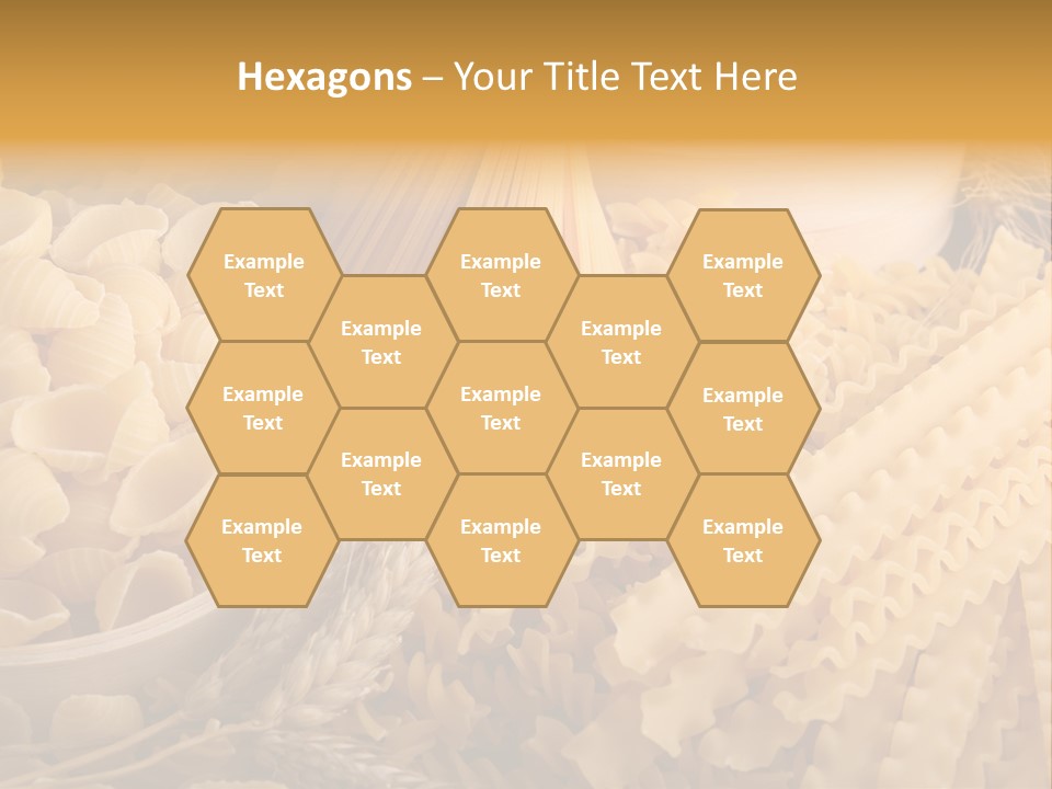 A Bunch Of Different Types Of Pasta On A Table PowerPoint Template