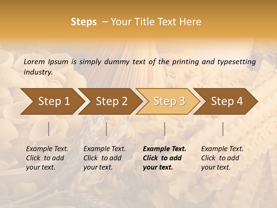 A Bunch Of Different Types Of Pasta On A Table PowerPoint Template