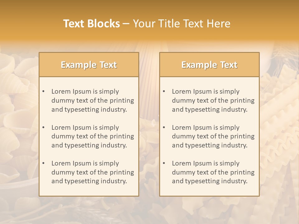 A Bunch Of Different Types Of Pasta On A Table PowerPoint Template