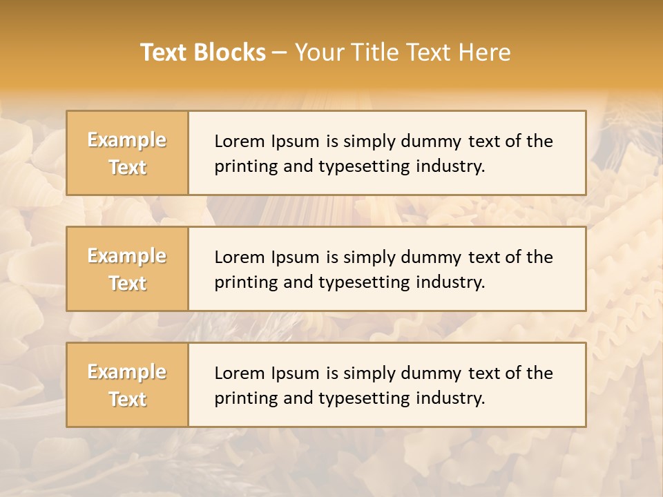 A Bunch Of Different Types Of Pasta On A Table PowerPoint Template