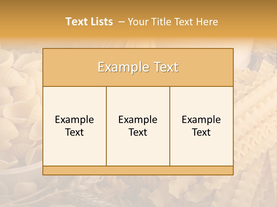 A Bunch Of Different Types Of Pasta On A Table PowerPoint Template