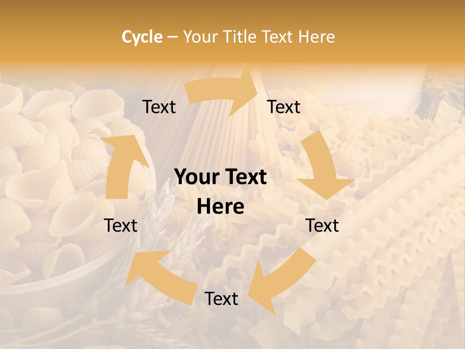 A Bunch Of Different Types Of Pasta On A Table PowerPoint Template