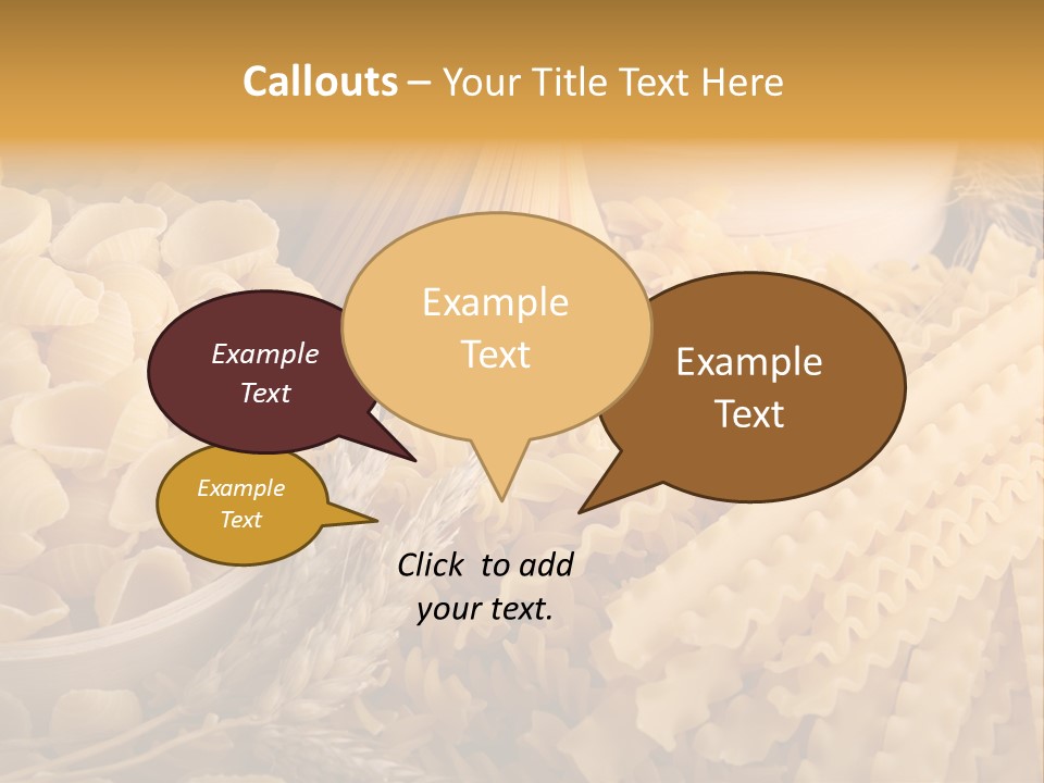 A Bunch Of Different Types Of Pasta On A Table PowerPoint Template
