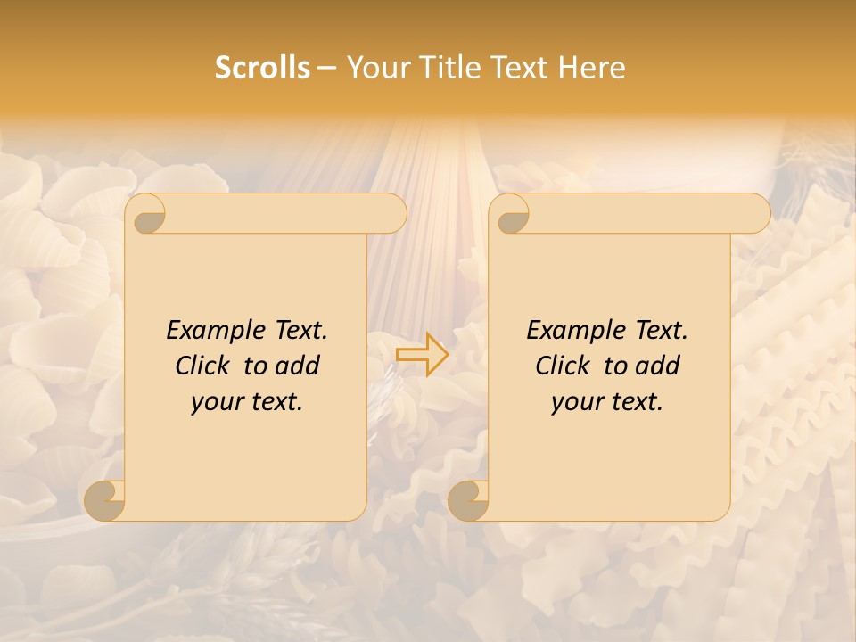 A Bunch Of Different Types Of Pasta On A Table PowerPoint Template