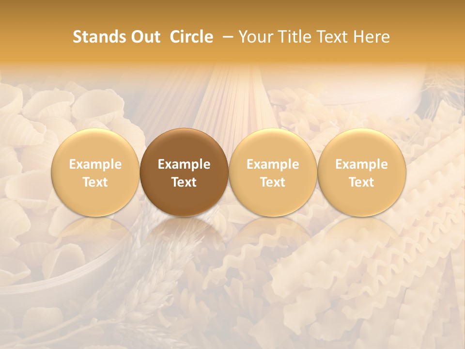 A Bunch Of Different Types Of Pasta On A Table PowerPoint Template