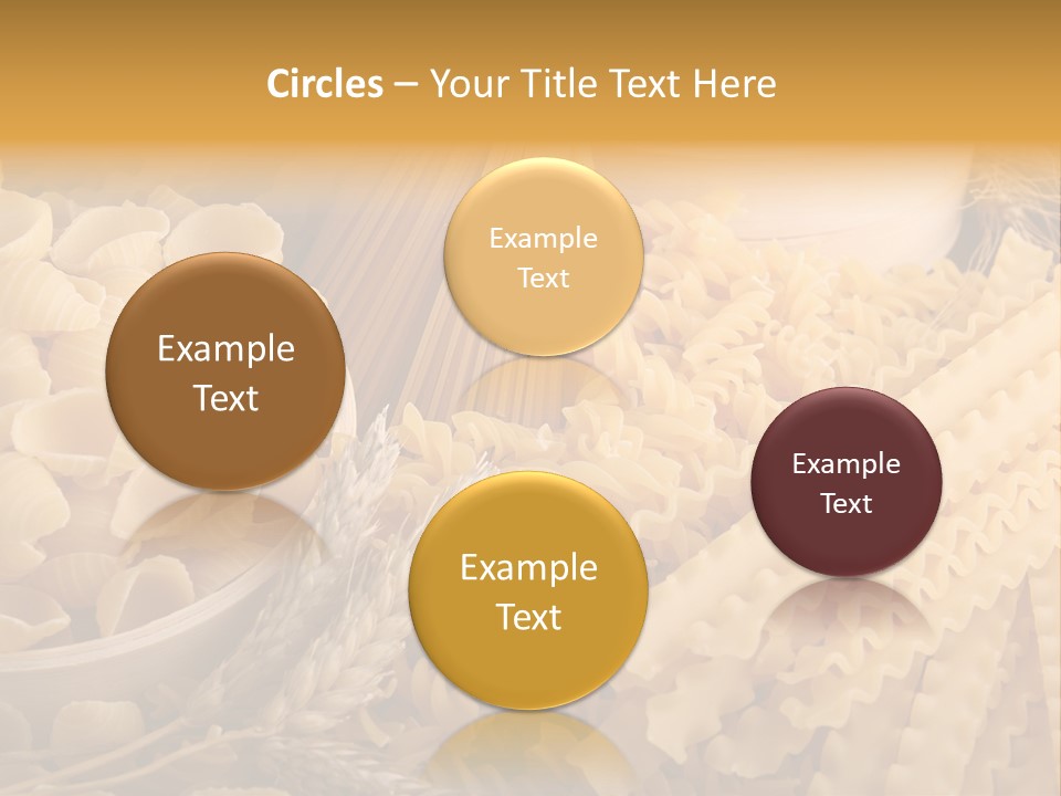 A Bunch Of Different Types Of Pasta On A Table PowerPoint Template