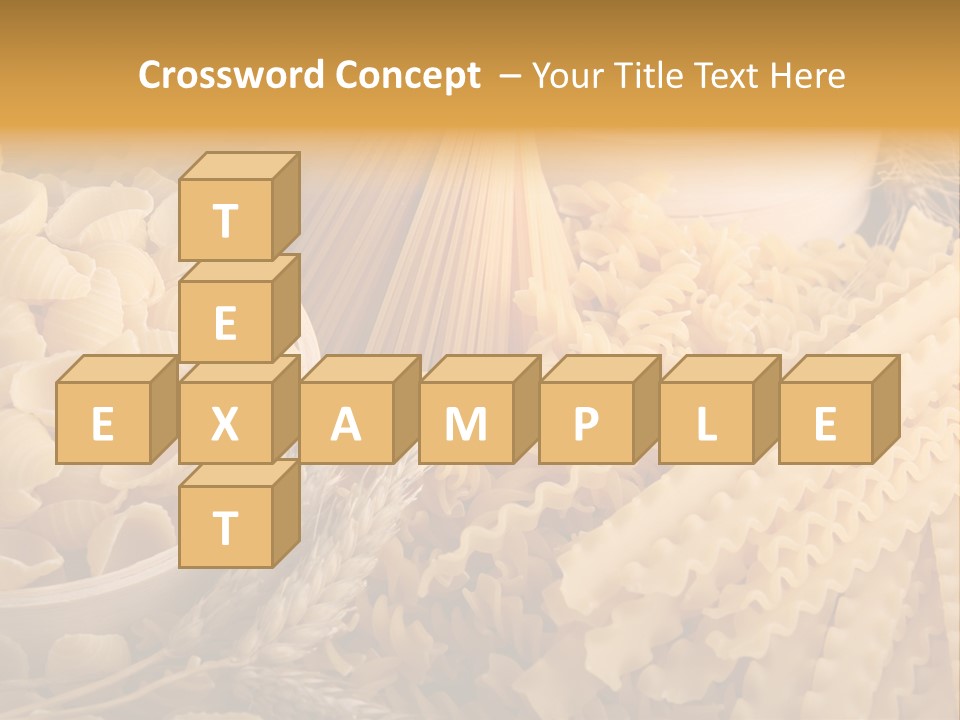 A Bunch Of Different Types Of Pasta On A Table PowerPoint Template