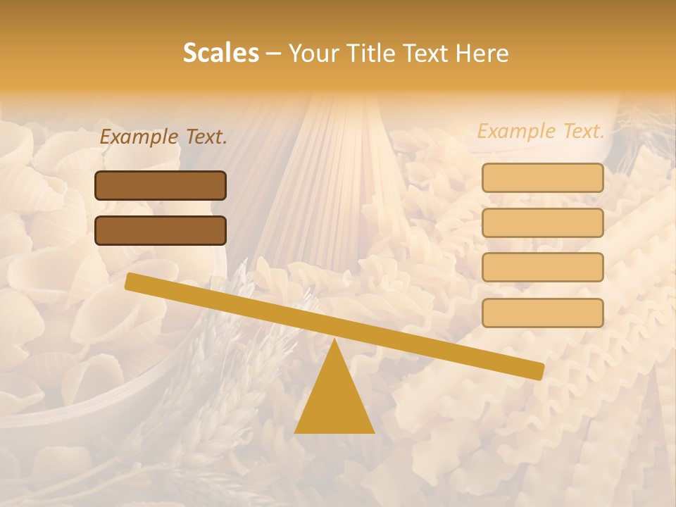 A Bunch Of Different Types Of Pasta On A Table PowerPoint Template
