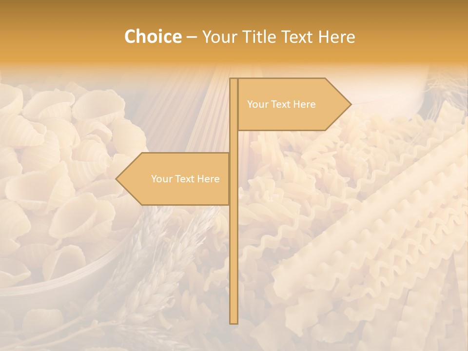 A Bunch Of Different Types Of Pasta On A Table PowerPoint Template