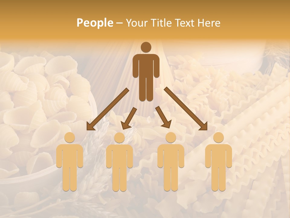 A Bunch Of Different Types Of Pasta On A Table PowerPoint Template