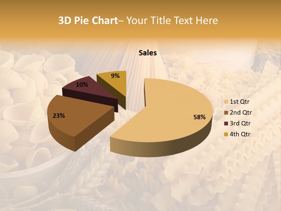 A Bunch Of Different Types Of Pasta On A Table PowerPoint Template