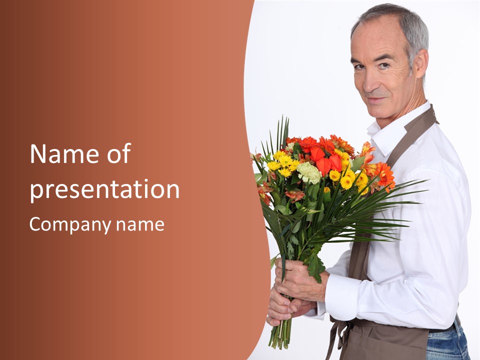 Bunch Isolated Male PowerPoint Template