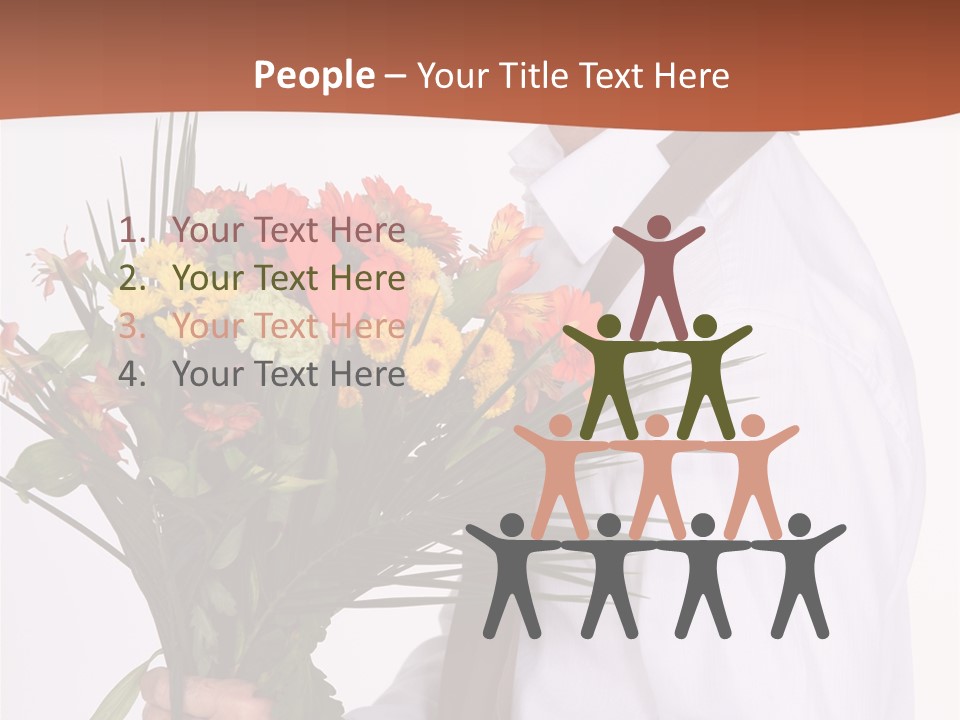 Bunch Isolated Male PowerPoint Template