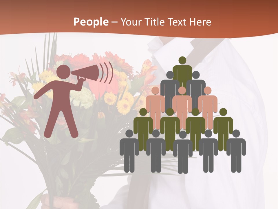 Bunch Isolated Male PowerPoint Template