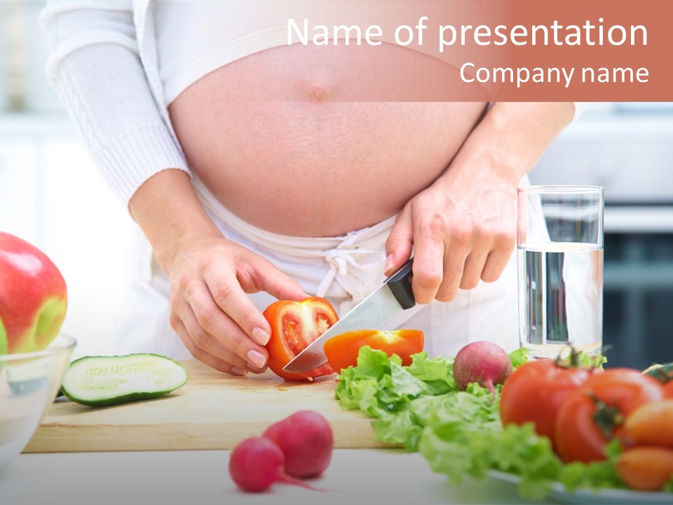 Mother People Vegetables PowerPoint Template