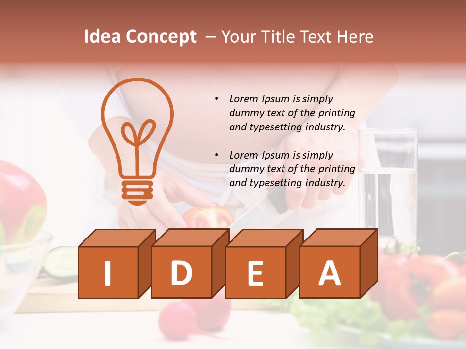 Mother People Vegetables PowerPoint Template