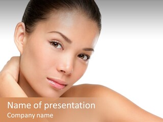 Adult Brunette Body PowerPoint Template