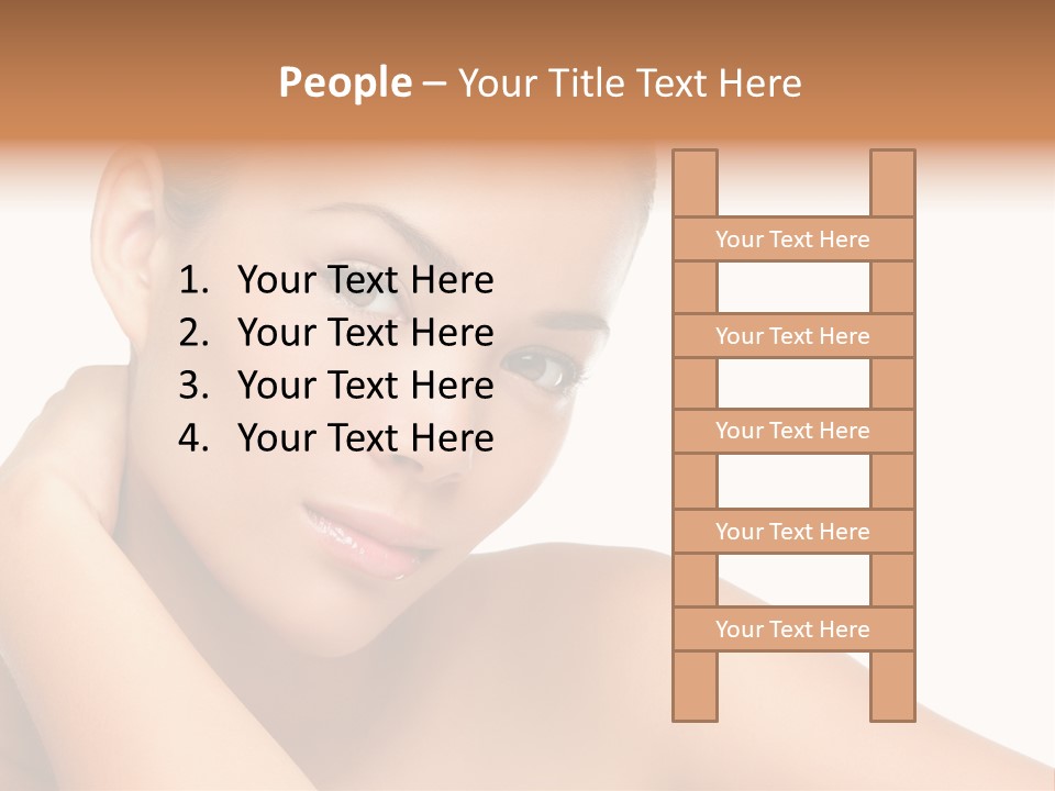 Adult Brunette Body PowerPoint Template