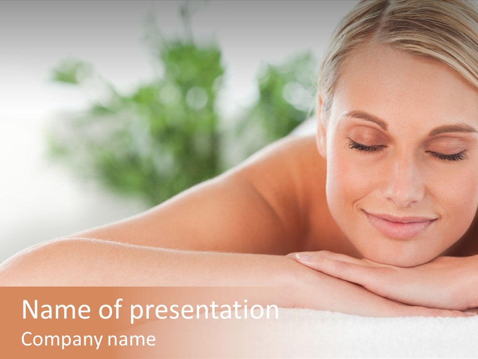 A Woman Getting A Massage At A Spa PowerPoint Template