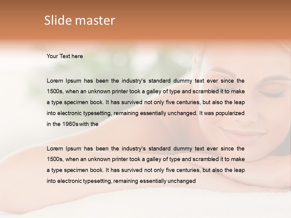 A Woman Getting A Massage At A Spa PowerPoint Template