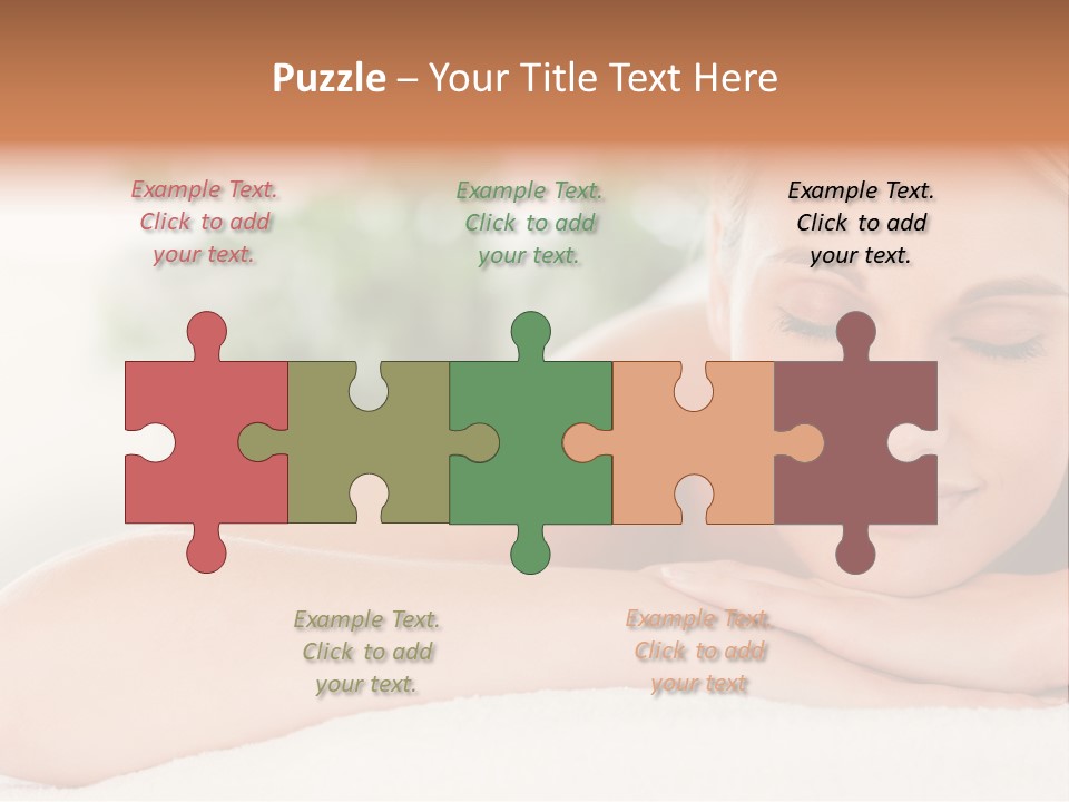 A Woman Getting A Massage At A Spa PowerPoint Template