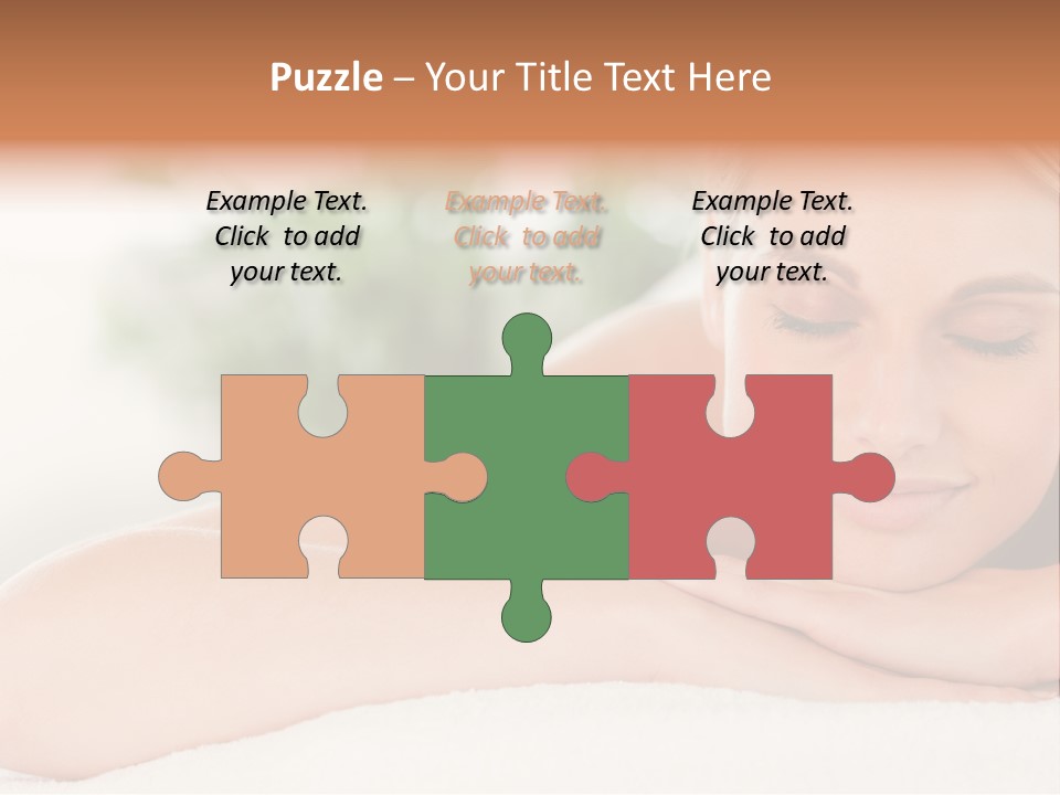 A Woman Getting A Massage At A Spa PowerPoint Template