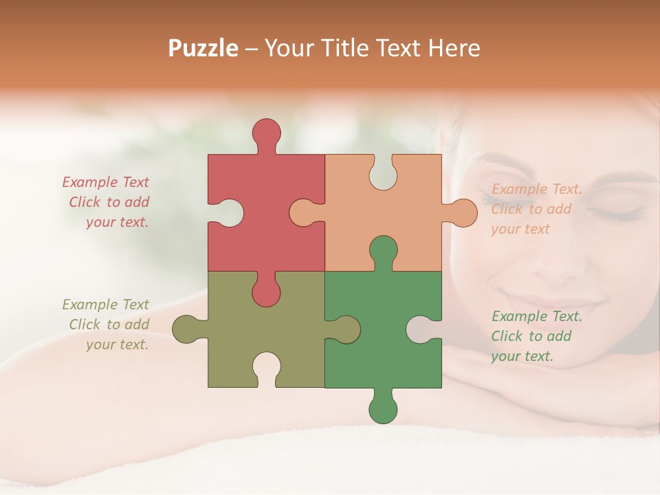 A Woman Getting A Massage At A Spa PowerPoint Template