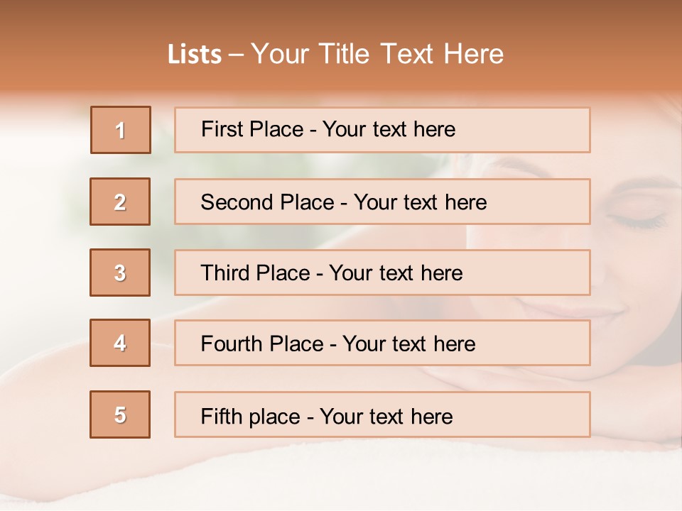 A Woman Getting A Massage At A Spa PowerPoint Template