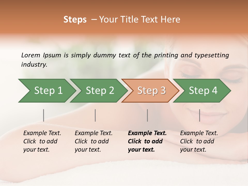 A Woman Getting A Massage At A Spa PowerPoint Template