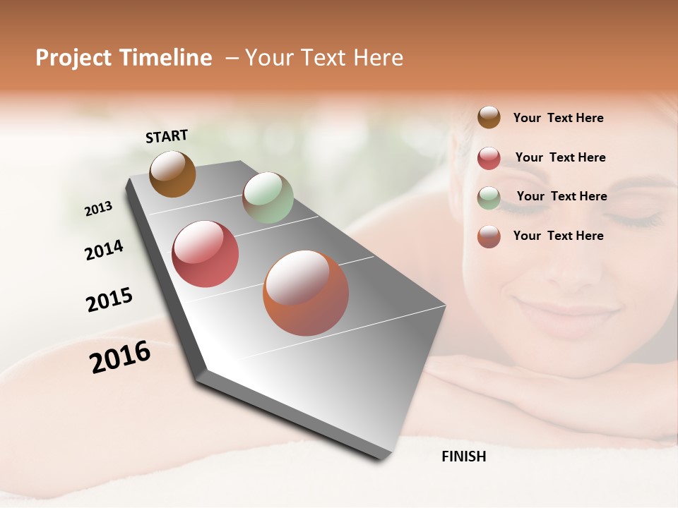 A Woman Getting A Massage At A Spa PowerPoint Template