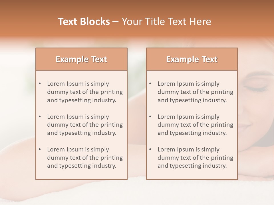 A Woman Getting A Massage At A Spa PowerPoint Template