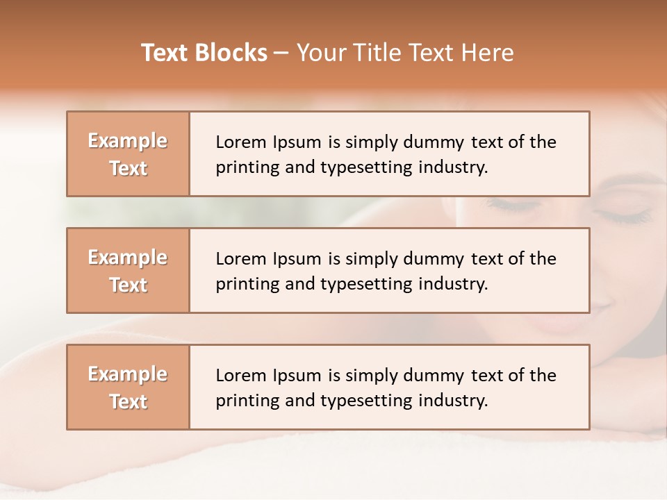 A Woman Getting A Massage At A Spa PowerPoint Template