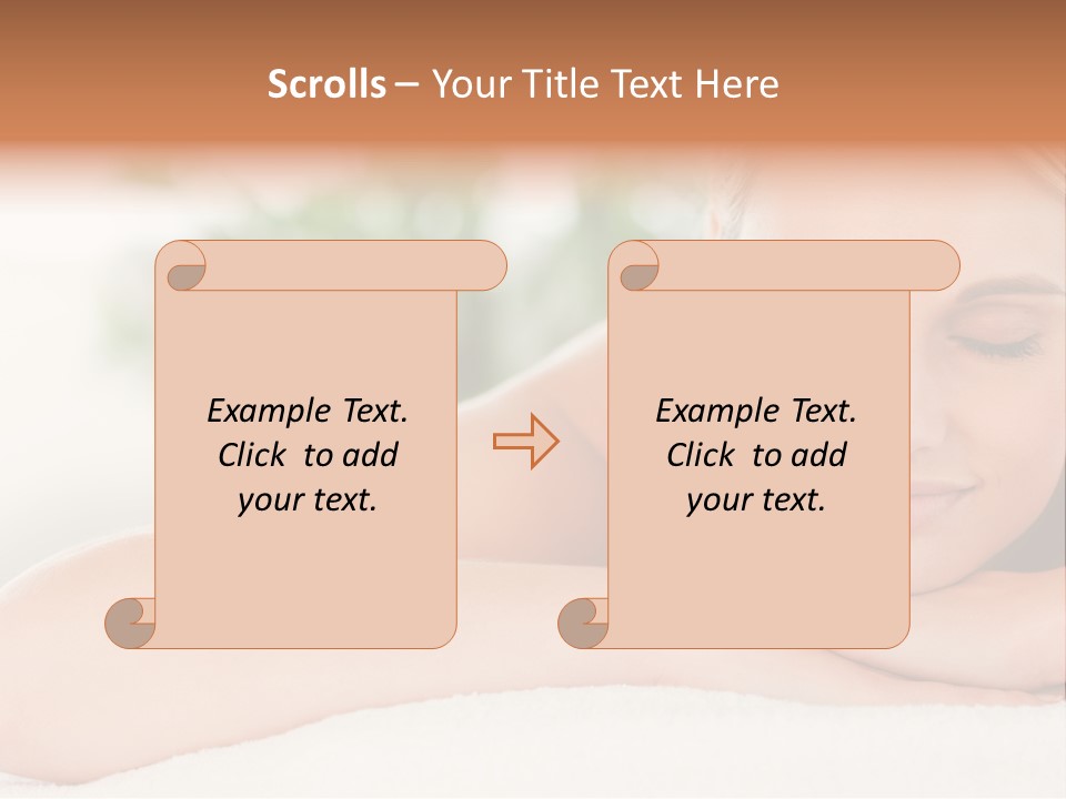 A Woman Getting A Massage At A Spa PowerPoint Template