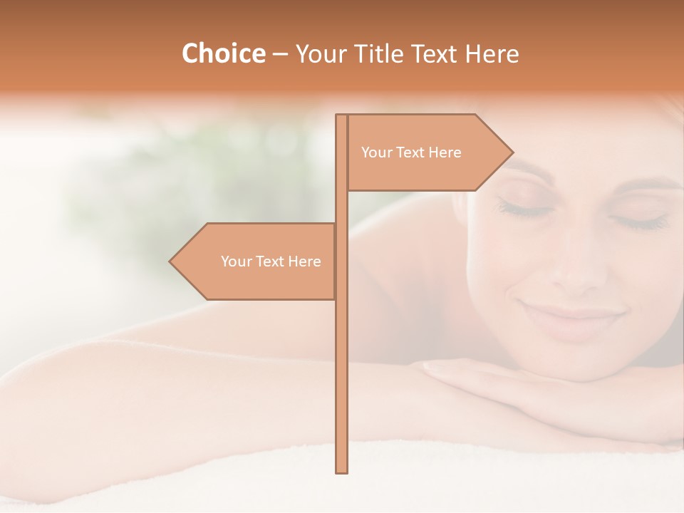 A Woman Getting A Massage At A Spa PowerPoint Template