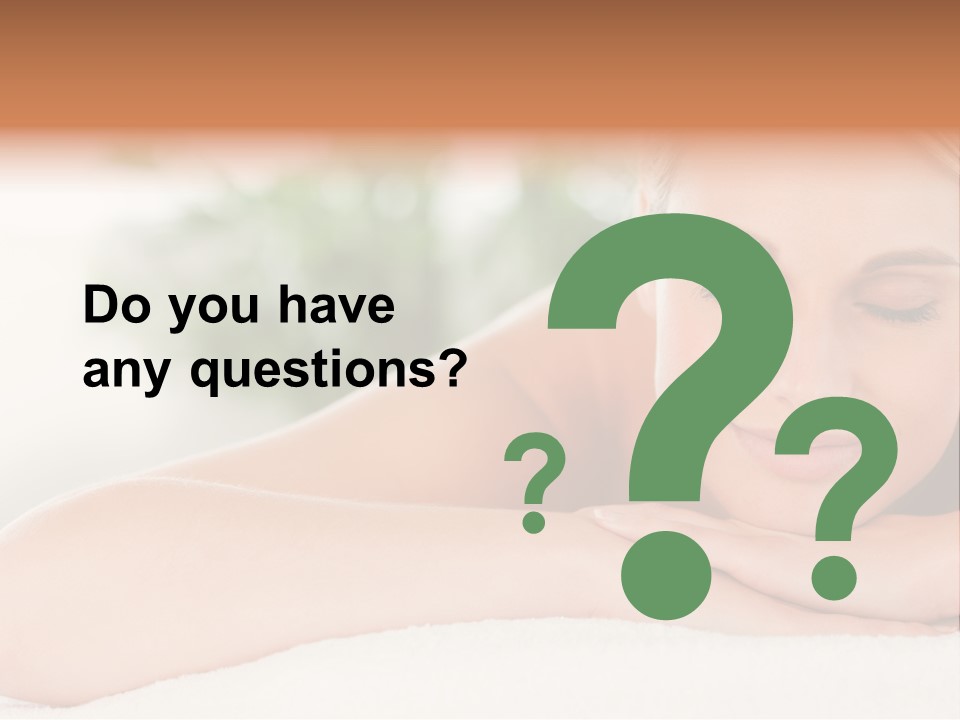 A Woman Getting A Massage At A Spa PowerPoint Template