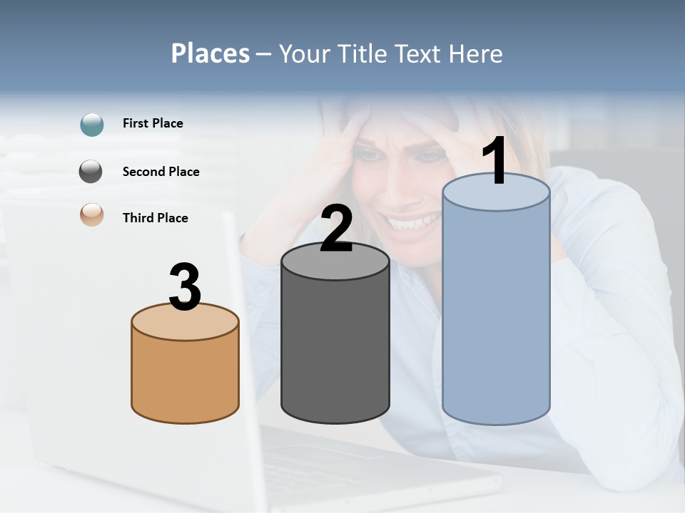 Youth Attractive Businesswoman PowerPoint Template