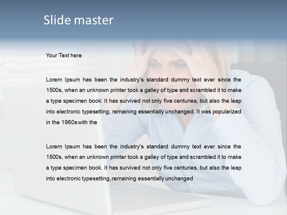 Youth Attractive Businesswoman PowerPoint Template