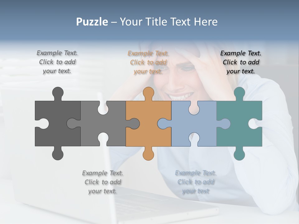 Youth Attractive Businesswoman PowerPoint Template