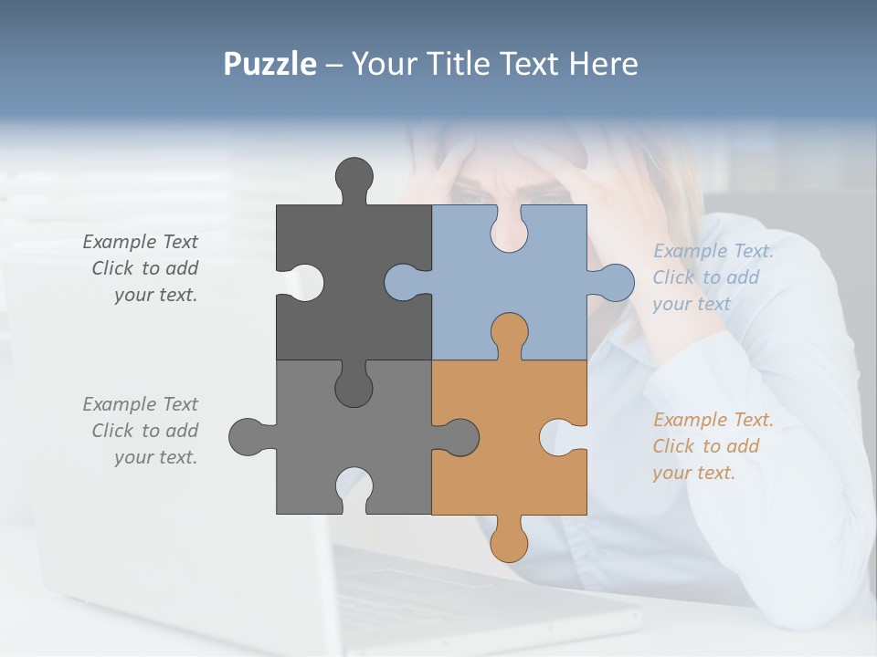 Youth Attractive Businesswoman PowerPoint Template