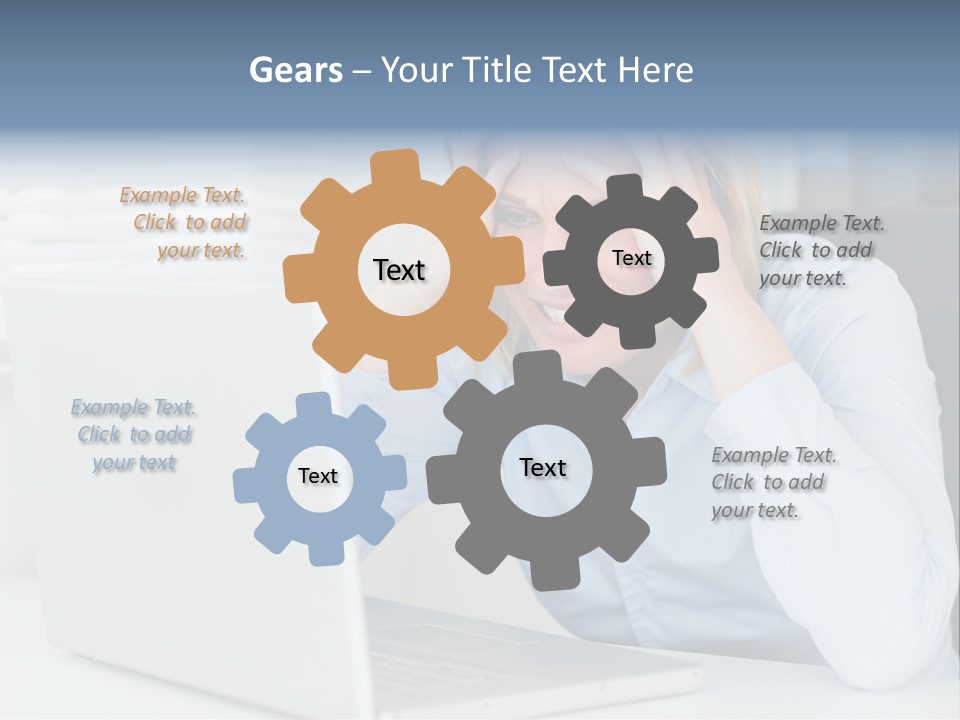 Youth Attractive Businesswoman PowerPoint Template