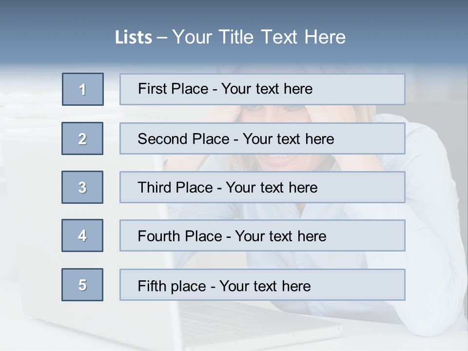 Youth Attractive Businesswoman PowerPoint Template